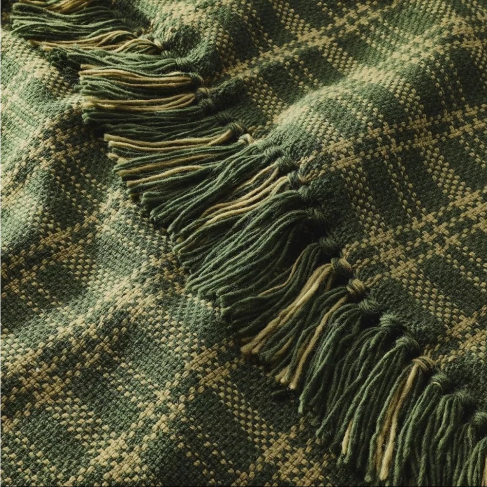 Hearth & Hand Chunky Woven Throw Blanket Tonal Green NWT - Picture 3 of 3